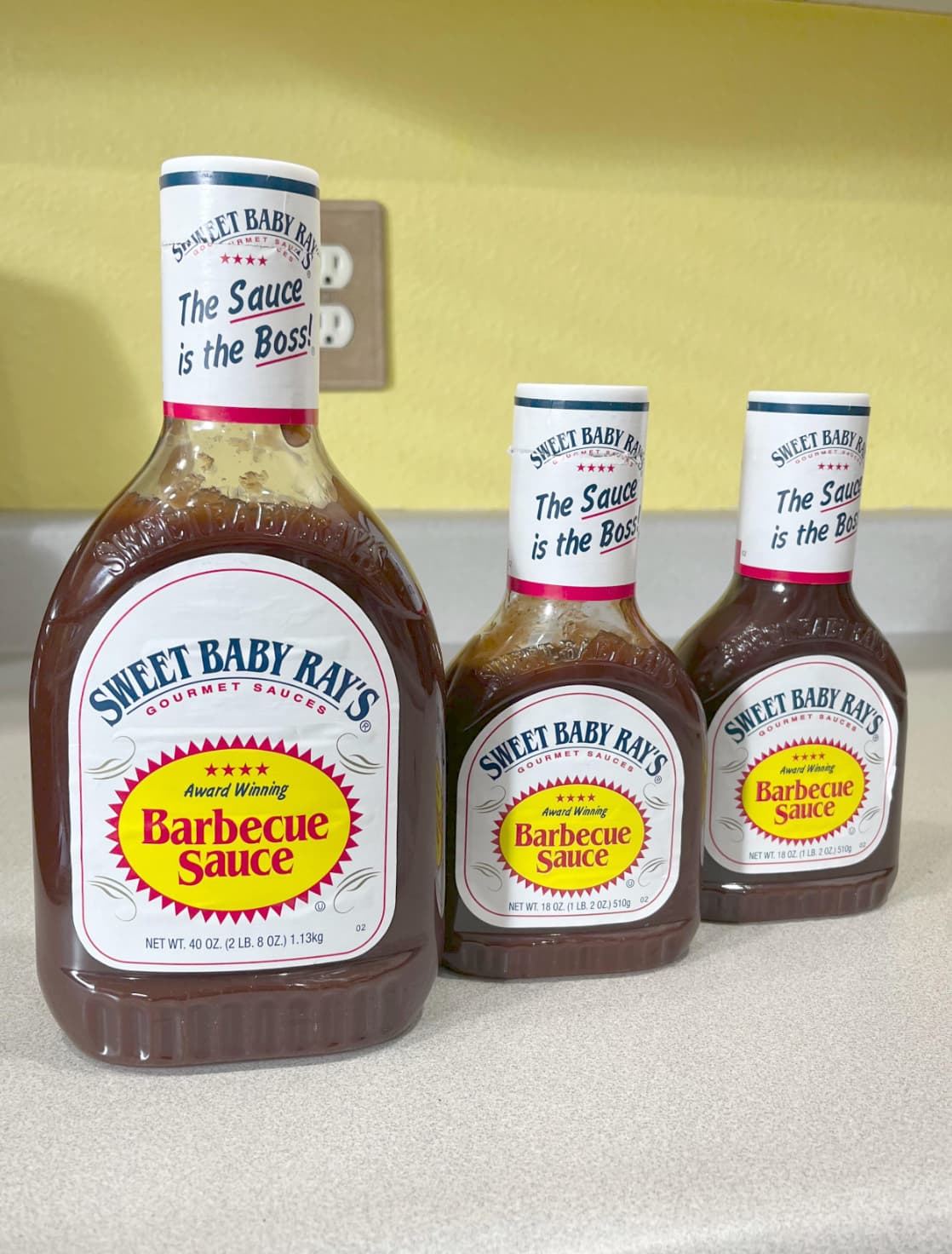 glass bottle - Seet Baby R The Sauce is the Boss!!! Sweet Baby Ray'S Gourmet Sauces Award Winning Barbecue Sauce Sweet Baby R Ra The Sauce is the Boss Sweet Baby The Saud is the Bos Sweet Our Baby Ray'S Baby Ray'S Sweet Gourmet Sauces Award Winning Barbec